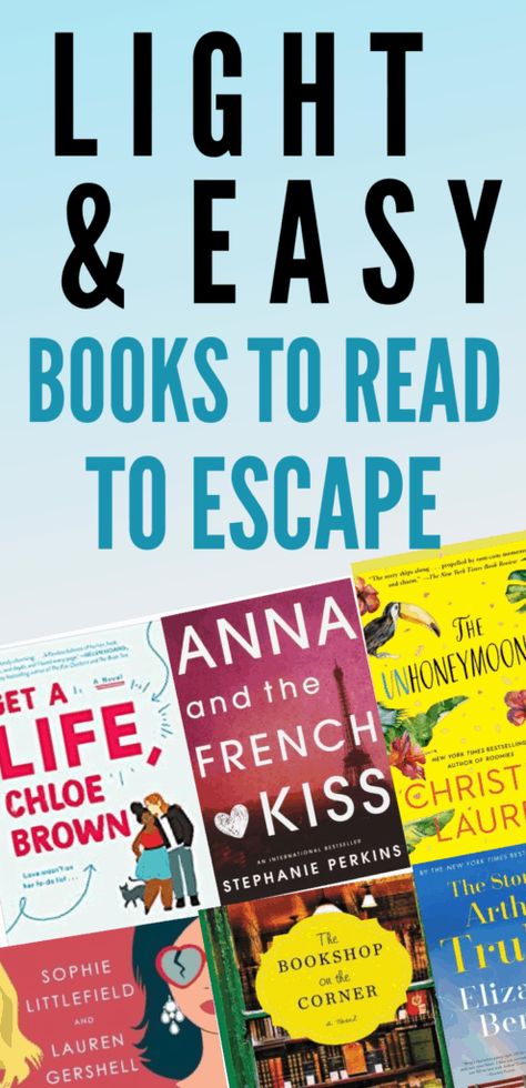 Feeling a little bleak and looking for things to do while home to take your mind off things? Crack open a good book -- namely these light and easy books that will help you escape. Full of heartwarming and lighthearted reads, books that will uplift and just light & easy reads in all sorts of genres. These light reading book recommendations seriously will help provide solace when you just can't concentrate. #books Easy Books To Read, Light Reading Books, Stephanie Perkins, Easy Books, Reading Book, Book Recommendations, Monopoly Deal, You Really, Good Books