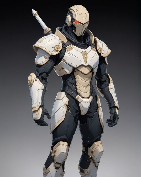 Modern Knight Armor, Anime Power Armor, Modern Armor Concept, Mecha Armor Suits, Mecha Suit Design, Futuristic Armor Concept Art, Sci Fi Armour, Scifi Knight, Armor Concept Design