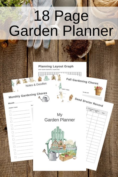 Garden Planner Journal, Free Garden Planner Printable, Garden Information, Gardening Journal Printables, Garden Templates, Printable Garden Planner, Planner For Moms, Gardening Printables, Gardening Planner