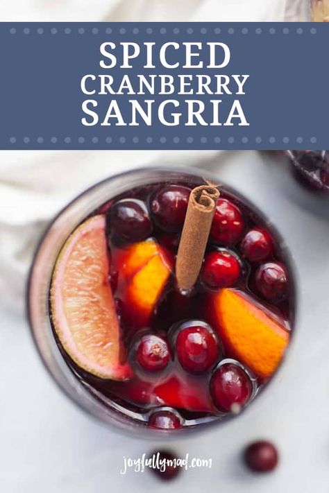 Spiced cranberry sangria is the perfect drink for celebrating this holiday season! This sangria is made with red wine, lime and orange juice, plus fresh cranberries, oranges, limes and cinnamon. Make a batch or a few and gather around with your favorite people to celebrate the season! Cranberry Sangria, Cranberry Simple Syrup, Holiday Sangria, Blender Drinks, Pitcher Cocktails, Cream Cheese Appetizer, Thanksgiving Appetizers Easy, Easy Drink Recipes, Delicious Drink Recipes