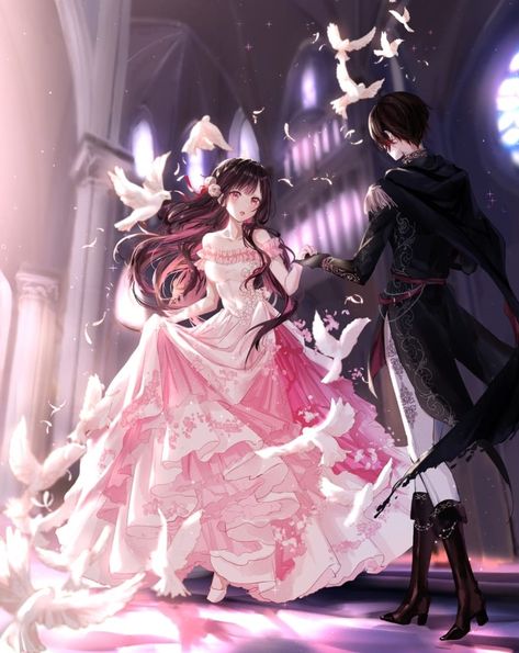 Anime Dancing Couple, Dancing Art, Anime Dancing, Anime Black Hair, Romantic Anime Couples, Friend Anime, Anime Dress, Anime Love Couple, Illustrations Art