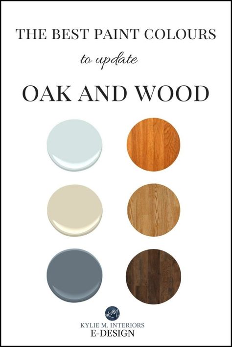 The 15 Best Paint Colours To Go With Oak (or Wood): Trim, Floor, Cabinets and More… Honey Oak Trim, Tan Paint Colors, Kylie M Interiors, Boxed Wine, Honey Oak Cabinets, Tan Paint, House Concept, Oak Trim, Floor Trim