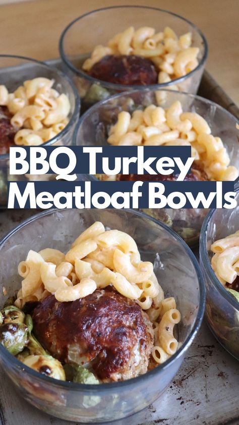 KRISTA POOL | stayfitmom.com | Stay Fit Mom BBQ Turkey Meatloaf Bowls Makes 5 bowls 509 cals 45.5p / 41.7c / 19f For the meatballs: 2 pounds ground turkey (93/7) 1 large… | Instagram Meatloaf Bowl, Lunch Meatball Meal Prep, Bbq Meatballs Meal Prep, Stay Fit Mom Macro Recipes, Turkey Meatball Lunch Prep, Individual Meal Prep Bowls, Meal Prep In Pyrex Bowls, Stay Fit Mom Recipes Meal Prep, Stay Fit Mom Meal Prep