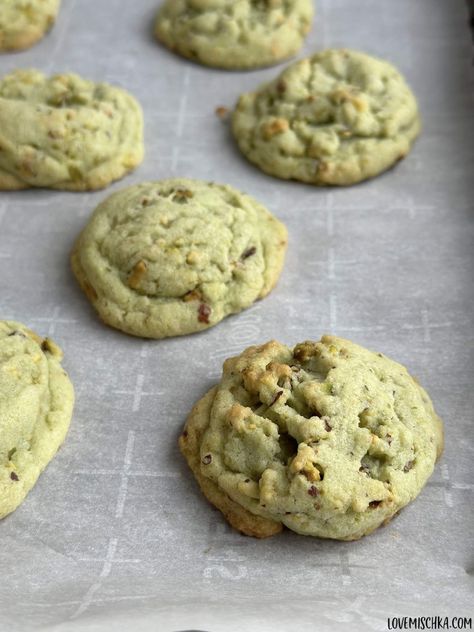 Chewy Pistachio Cookie Recipe - Love Mischka Soft Pistachio Cookies, Pistachio Lemon Bars, Pistachio Crinkle Cookies, Pistachio Cookie Recipes, Easy Pistachio Cookies, Pistachio Ricotta Cookies, Pistachio Cherry Cookies, Pistachio Chocolate Chip Cookies, Italian Pistachio Cookies Recipe