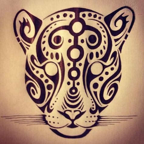 Leopard drawing tribal Tatoo Dog, Tato Maori, Jaguar Tattoo, Mayan Tattoos, Mayan Symbols, Maori Tattoo Designs, Skeleton Hand Tattoo, Warrior Tattoo, Different Tattoos