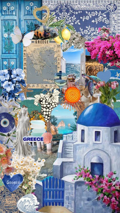 #greeceaesthetic #greece #summer #greecesummer #butterfly #beach #blue #aesthetic Greece Poster Aesthetic, Summer In Greece Aesthetic Wallpaper, Greece Summer Wallpaper, Greece Collage Wallpaper, Greece Aesthetics Wallper, Aesthetic Greece Pictures, Greece Room Aesthetic, Greece Bedroom Aesthetics, Greece Wallpaper Aesthetic