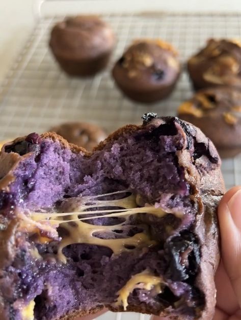 Ube Mochi Muffin Recipe, Ube Mochi Recipe, Mochi Muffin Recipe, Mochi Muffin, Mochi Cupcakes, Easy Mochi, Mochi Muffins, Ube Mochi, Asian Baking