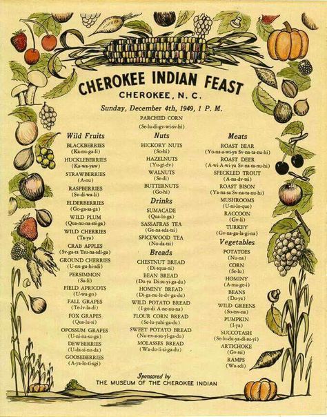 Cherokee indian feast Cherokee Indian Recipes, Cherokee Indian Art, Cherokee Food, Cherokee Art, Indian Feast, Native History, Cherokee Language, Native American Food, Native Foods