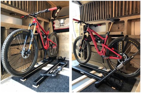 Bike Storage In Van, Bike Storage Ideas, Bike Adventure, Transit Van, Bike Holder, Ultimate Garage, Big Four, Micro Camper, Bicycle Storage