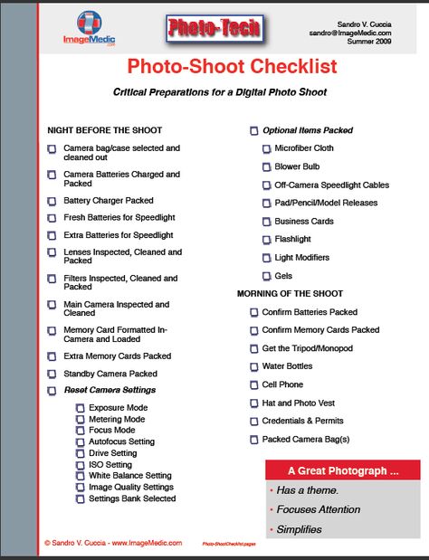 Photo-Shoot Checklist #photography #photoshoot Photo Shoot Price List, Photography Checklist Photo Shoots, Photo Shoot Checklist, Photoshoot Checklist, Photographer Checklist For Wedding, Photography Business Checklist, Wedding Photography Checklist Printable, Starting Photography Business Checklist, Photography Business Forms