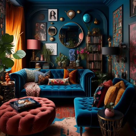 Just because you’re a maximalist doesn’t mean you can’t declutter. If something isn’t serving a purpose or making you happy, it’s okay to let it go. Vintage Maximalist Decor, Korean Bedroom, Maximalist Living Room, Maximalist Interior Design, Maximalist Interior, Eclectic Living Room, Maximalist Decor, Home Cinema, Apartment Decor Inspiration