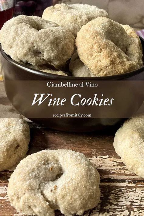 Italian Wine Cookies Recipe, Authentic Italian Desserts, Amaretti Cookie Recipe, Recipes From Italy, Italian Wedding Cookies, Wine Cookies, Lemon Cookies Recipes, Italian Cookie Recipes, Italian Recipes Dessert