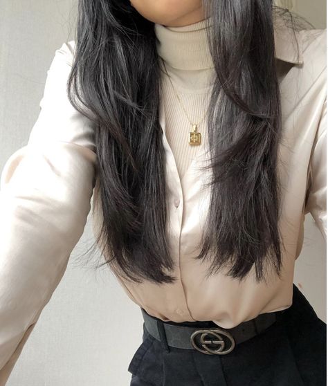 satin blouse, classy outfit, black and white outfit, gucci belt Turtle Neck Outfit Women Aesthetic, Turtle Neck With Collared Shirt, Turtle Neck Office Outfit, Turtle Neck Button Up Outfit, Turtle Neck Outfits Aesthetic, Formal Turtle Neck Outfit Women, Striped Turtle Neck Outfit, Turtle Neck Accessories, Turtle Neck Outfit Women Work