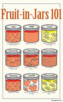 Fruit in jars Home Canning, Jam Vs Jelly, Fruit In Jars, Canning Food Preservation, Onion Jam, Jam And Jelly, Food Info, Jams & Jellies, Jam Recipes