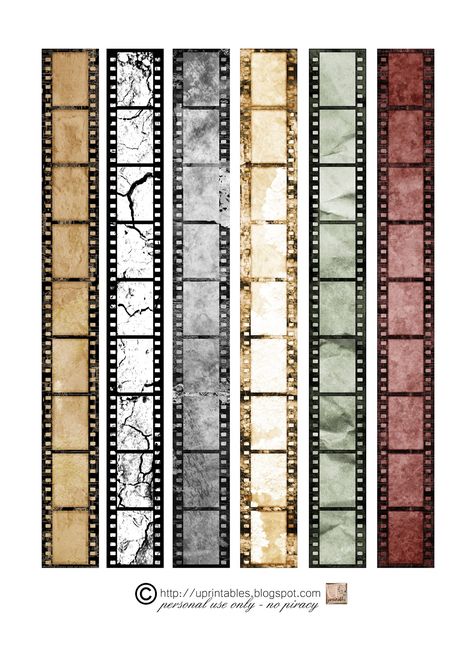 Vintage Film Strip, Kertas Vintage, Vintage Paper Printable, Vintage Scrapbook Paper, Papel Vintage, Printable Vintage Art, Scrapbook Printing, Seni Vintage, طابع بريدي