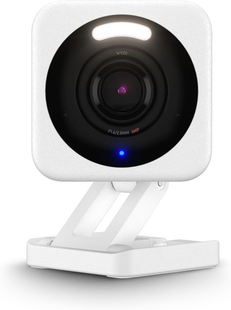 The Wyze Cam v4 is a 2K HD smart security camera that offers high-definition video quality, a built-in spotlight for clear images at night, and enhanced night vision capabilities. It also features 2-way audio, allowing you to communicate through the camera. Ideal for comprehensive home security. Home Security Camera, Smart Home Security, Buying A Home, Security Cameras For Home, Baby Monitor, Security Camera, Home Security, Night Vision, Smart Home