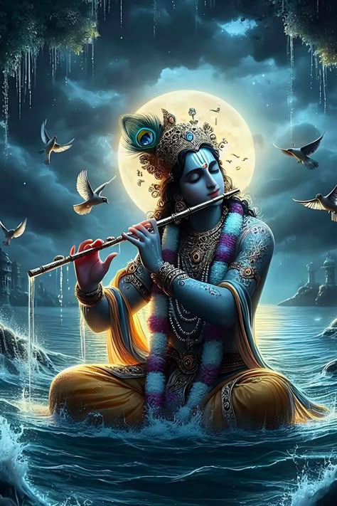 Lord Vishnu Images Hd, Shri Krishna Hd Wallpaper, Hey Krishna, Divine Illustration, Krishna Dp, Krishna Artwork, Beautiful Images Hd, Divine Spirituality, Photos Of Lord Krishna