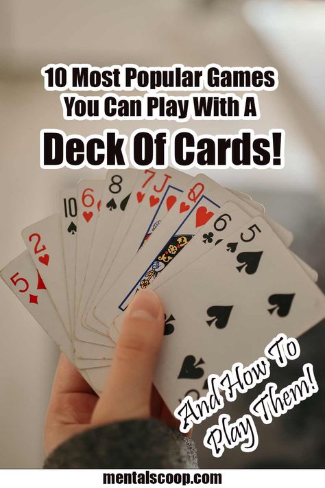 10 Most Popular Games You Can Play With A Deck Of Cards And How To Play Them! - Mental Scoop Spades Card Game, Games To Play With Kids, A Deck Of Cards, Classic Card Games, Family Card Games, Fun Christmas Games, Fun Card Games, Road Trip Games, Playing Card Games