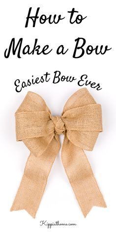 A gorgeous handmade bow adds a nice touch to your wreath. There are so many different ways to make an easy bow; however, this bow is the easiest. This bow is perfect for decorating wreaths, Christmas gifts, Christmas trees, lanterns, and more. Vendor Gifts Ideas, How To Make Burlap Wreath, How To Make Wreath Bows, How To Make A Bow, Making Bows For Wreaths, Burlap Ribbon Wreaths, Homemade Christmas Wreaths, Bow Making Tutorials, Christmas Bows Diy