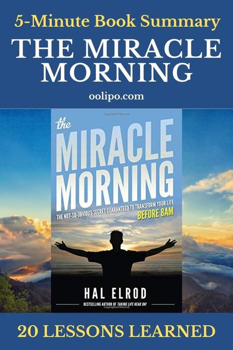 The Miracle Morning Summary (5 Minutes): 20 Lessons Learned & PDF file The Morning Miracle, Savers Miracle Morning, Miracle Morning Book, Miracle Morning Savers, Books Summaries, Morning Miracle, The Miracle Morning, Miracle Morning Routine, Jim Kwik