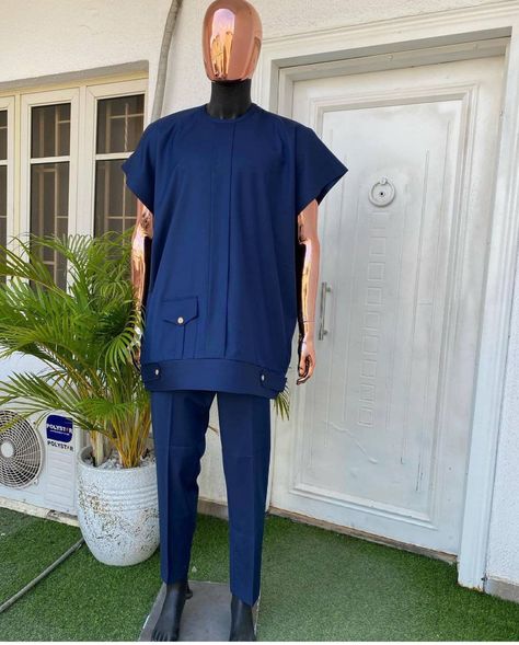 Royal Blue African Men Attire, Mens Clothing Styles Kaftan, Blue Native Styles For Men, Danshiki Agbada For Men, Blue Senator Wears For Men Latest, African Kaftan Designs For Men, Native African Wear For Men, Royal Blue Senator Styles For Men, Latest Dansiki Styles Men