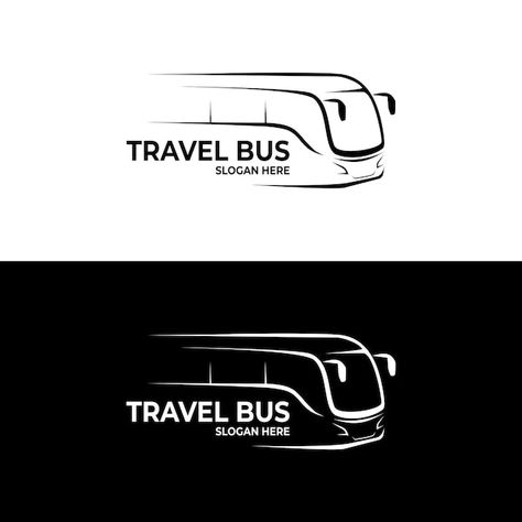 Logo for a travel bus company | Premium Vector #Freepik #vector #bus #bus-stop #logo-vector #logo-design Bus Logo Design, Logo Bus, Vector Bus, Bus Logo, Bus Stop Design, Travel Bus, Arab Scarf, Tourism Logo, Express Logo