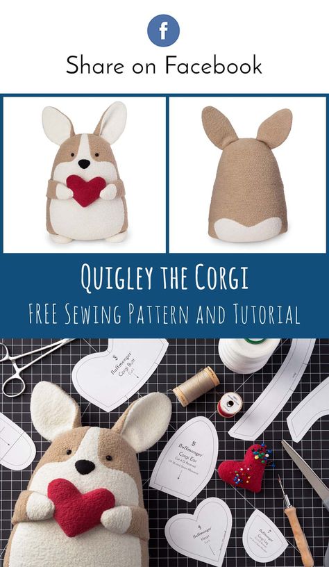 Facebook Free Corgi Cucito Quadro e Tutorial di Fluffmonger Free PDF Pattern Ripiene COrgi Peluche Corgi Pinterest photo Corgi Plush, Free Sewing Pattern, Free Pdf Pattern, Sew Ins, Beginner Sewing Projects Easy, Leftover Fabric, Fabric Baskets, Sewing Projects For Beginners, Sewing Skills