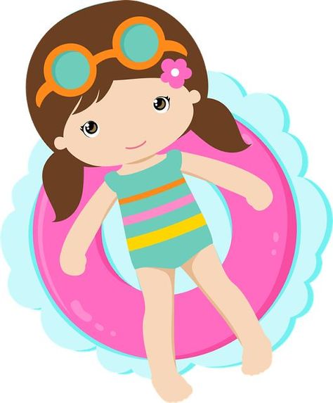 Pool Party Kids, Party Swimming Pool, Party Clipart, Summer Clipart, Summer Pool Party, Hawaiian Party, Mia 3, Kids Clipart, Luau Party