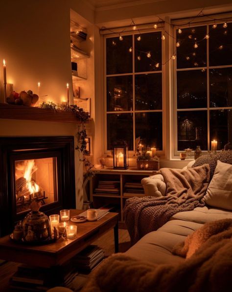 Autumn Living Room Decor, Autumn Living Room, Decor Ideas Bedroom, Cosy Living, Hygge Home, Dream Apartment, Cozy Apartment, Living Room Inspo, Cozy Room