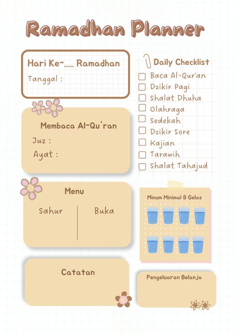 Ramadhan planner Ramadan List, Ramadan To Do List, Ramadan Plan, Ramadaan Kareem, Ramadhan Planner, Planner Ramadan, Planner For Moms, Ramadhan Quotes, Note Planner