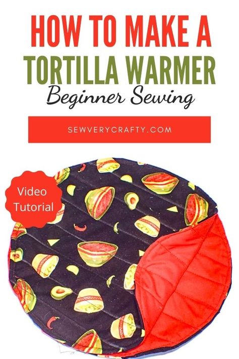 How To Sew A Tortilla Warmer, Fabric Tortilla Warmer Patterns, Tortilla Warmer Pattern Sewing Tutorials, Diy Tortilla Warmer Pattern, Tortilla Holder Pattern, Quilted Tortilla Warmer, Tortilla Warmers Pattern, Tortilla Warmer Pattern Free, Tortilla Warmer Pattern