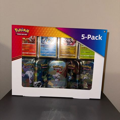 Pokemon TCG Galar Pals mini tin 5-Pack Pokemon Swag, Tin Art, Pokemon Trading Card Game, Foil Cards, Cool Pokemon, Pokémon Tcg, Trading Cards Game, Box Art, Card Art