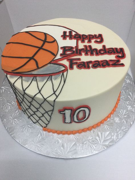 Bento Cake Basketball Design, Simple Basketball Cake, Basketball Cake Ideas Boys, Basketball Torte, Basketball Cake Design, Basketball Cake Ideas, Basketball Theme Cake, Nike Cake, Basketball Cakes