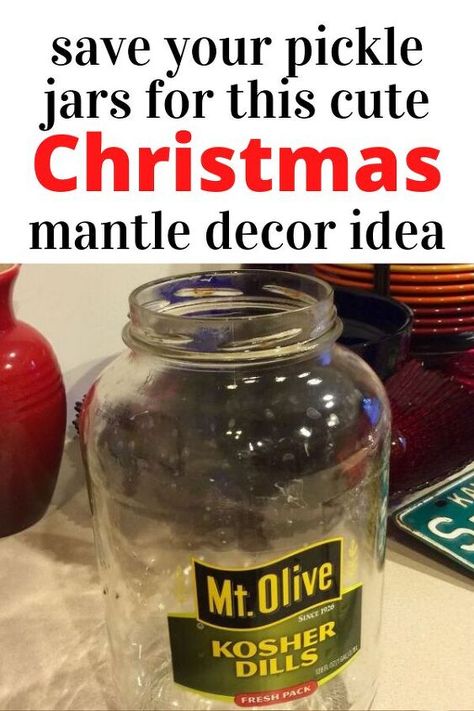 Large Jar Christmas Decorating Ideas, Diy Christmas Cookie Jars, Christmas In A Jar Decoration, Decorating Jars For Christmas, Glass Jar Decorating Ideas Christmas, Pickle Jar Crafts Diy Home Decor, Diy Christmas Jars Decorations, Diy With Jars, Decorating Mason Jars For Christmas