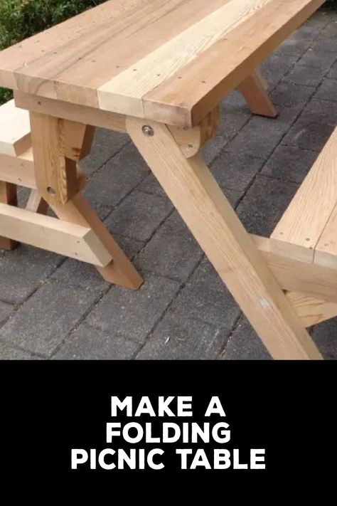 How to Make a Folding Picnic Table Convertible Picnic Table, Folding Picnic Table Bench Plans Free, Folding Picnic Table Plans, Folding Picnic Table Bench, Foldable Picnic Table, Diy Picnic Table, Picnic Table Plans, Picnic Table Bench, Kids Picnic Table