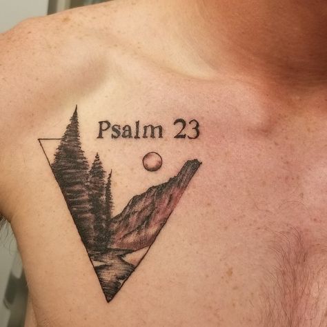 Valley Of Dry Bones Tattoo, God Of The Mountain And Valley Tattoo, Psalm 23 Tattoo Men, Hills And Valleys Tattoo, Psalms 23 Tattoo, The Lord Has Won Tattoo, Psalm 23 Tattoo, Christian Tattoos Men, Tom Tattoo