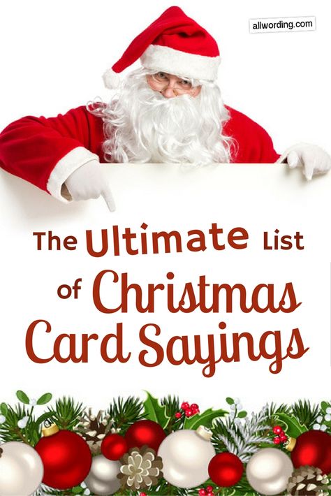 The Ultimate List of Christmas Card Sayings Christmas Cards For Coworkers, Things To Write In Christmas Cards Funny, Christmas Card Notes Friends, Funny Christmas Messages For Cards, Inside Christmas Card Sayings, Best Christmas Messages Quotes, What To Write In A Christmas Card Friend, Christmas Card For Friend, Christmas Greetings Messages Families