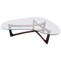 Stunning Adrian Pearsall Sculptural Walnut Kidney Shaped Dogbone Coffee Table Table For Living Room Ideas, Kidney Table, Coffee Table Metal Frame, Coffee Table Pictures, Coffee Table For Living Room, Eating Table, Metal Sofa, Kidney Bean, Coffee Table Furniture