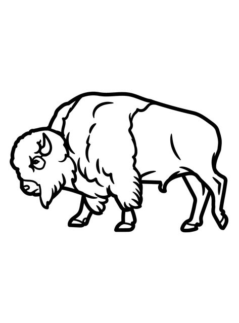 Bison - Lol Coloring Pages Buffalo Sketch, Bison Drawing, Desert Drawing, Lol Coloring Pages, Lol Coloring, Buffalo Trace, Art Idea, Drawing Reference, Farm Animals