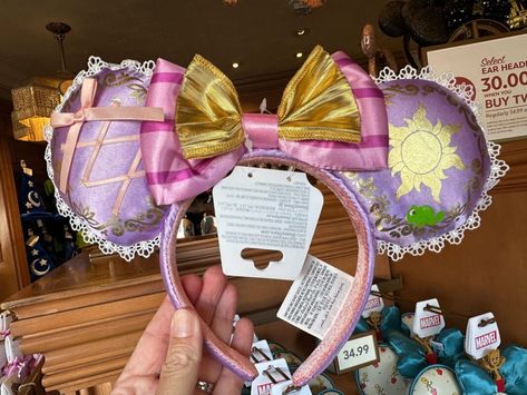 New Rapunzel and Groot Ear Headbands at Disneyland - WDW News Today Rapunzel Minnie Ears, Tangled Ears Disney, Rapunzel Disney Ears, Rapunzel Mickey Ears, Rapunzel Ears, Rapunzel Outfit, Disney Fits, Disney Ears Headband, Disney Headbands