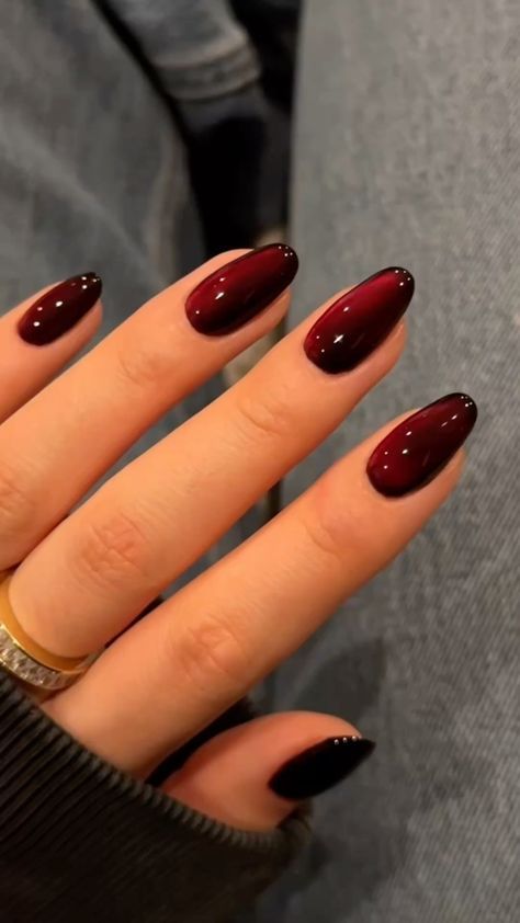 Wine Nails, December Nails, November Nails, Fall Nail Trends, October Nails, Basic Nails, Thanksgiving Nails, Glass Nails, Fall Nail