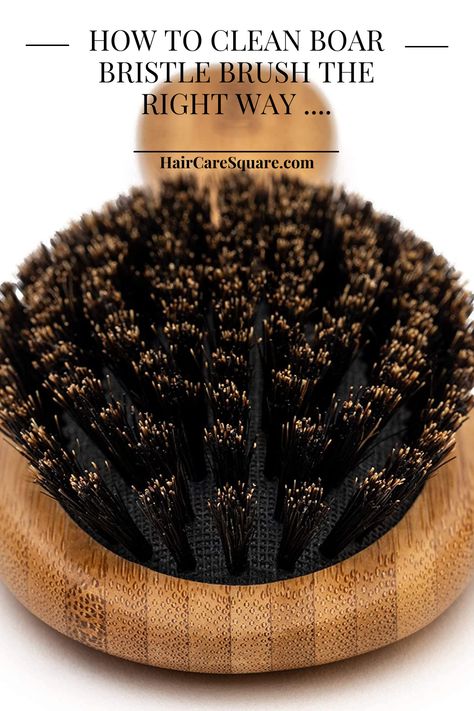 How To Clean Boar Bristle Hair Brush The Right Way? Boars Hair Brush, Bore Bristle Hair Brush, How To Clean Hair Brushes, Clean Hair Brush, Boar Bristle Brush Benefits, Hair Brush Cleaning, Hairstyle Tools, Hair Chop, Hair Buildup