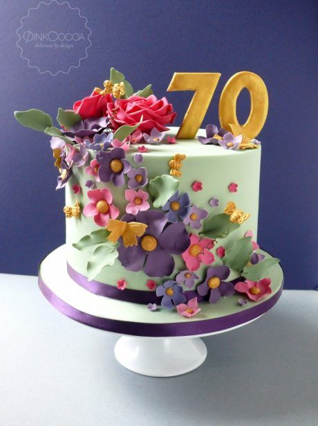 70years Birthday Cake, Cake Designs For 70th Birthday For Women, Female 70th Birthday Cake, Mum 70th Birthday Cake, Ladies 70th Birthday Cake, Cake 70th Birthday Mom, Mums Birthday Cake, Elegant 70th Birthday Cakes For Women, 70th Cakes For Women