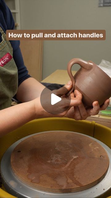 Twisted Clay on Instagram: "Pulling handles from the pot is my favorite way to make handles. Before I learned to make handles this way, I did not tend to like them. Once I learned this method, I both liked the process more and I also felt the outcome was more to my liking. If you have never tried this, you should give it a try.

#pottery #ceramics #handmade #clay #art #ceramic #ceramicart #stoneware #potterylove #instapottery #wheelthrown #handmadepottery #pottersofinstagram #handmadeceramics  #tableware #contemporaryceramics #potterystudio #artist #glaze #potter #potterylife #potteryteacher
#potterylife #potteryteacher #potterylesson #potteryhowto #potterytutorial #handles #mughandles #makinghandles #potteryhandles #ceramichandles" Handle Ideas Pottery, Pulled Handles Pottery, Ceramic Cup Handmade, Pottery Handles Ideas, Pottery Handles How To, How To Make Pottery Mug Handles, Pottery Cup Handles, Pulling Handles Pottery, Handles Pottery