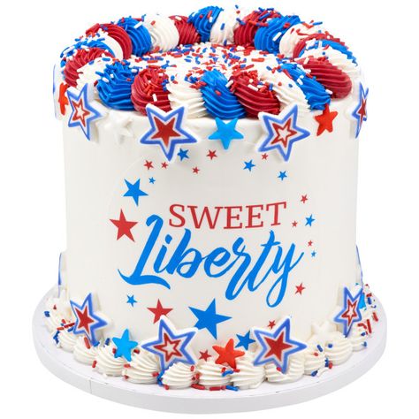 America Dessert, Sugar Decorations For Cakes, Patriotic Treats, Sugar Mold, 4th Of July Cake, Patriotic Desserts, Cupcake Shops, Cake Decorating Frosting, Edible Food