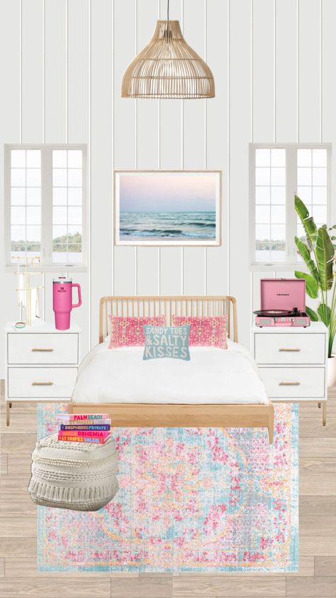 #bedroominspo #preppybedroom #beachy #summer #preppy Teen Bedroom Inspiration, Costal Bedroom, Beachy Room Decor, Preppy Bedroom, Beachy Room, Coastal Room, Preppy Room Decor, Preppy Room, Room Redo