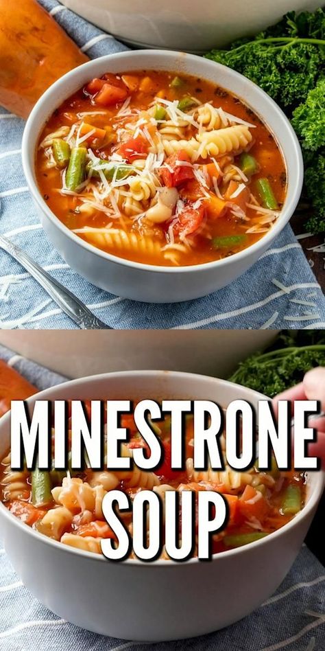 Best Minestrone Soup, Best Minestrone Soup Recipe, Italian Minestrone Soup Recipe, Italian Minestrone Soup, Vegetables Pasta, Minestrone Soup Recipe, Soup Appetizers, Tomato Broth, Hearty Soup