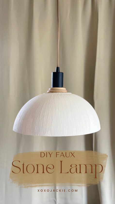 Diy Clay Lamp Shade, Pendant Diy Light, Diy Cement Pendant Light, Plaster Lamp Shade, Diy Ceramic Pendant Light, Diy Plaster Light Fixture, Paint Pendant Light Diy, Diy Dome Pendant Light, Diy Plaster Pendant Light