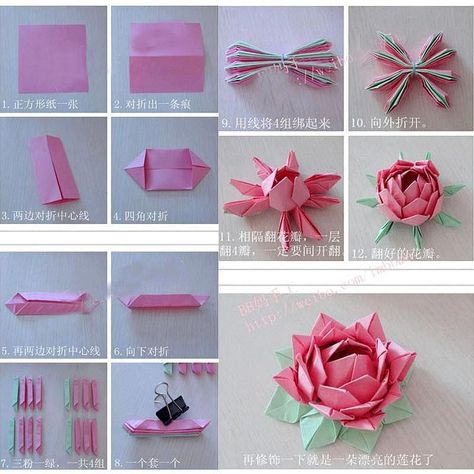 :) Tutorial Origami, Cute Origami, Fleurs Diy, Origami Patterns, Instruções Origami, Origami Paper Art, Crafts Origami, Origami Design, Paper Flowers Craft