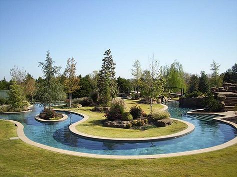 pool with sand and lazy river | Recent Photos The Commons Getty Collection Galleries World Map App ... Backyard Lazy River, Ideas De Piscina, River Pool, Lazy River Pool, Kolam Air, Residential Pool, Lazy River, Natural Swimming Pools, Rock Gardens